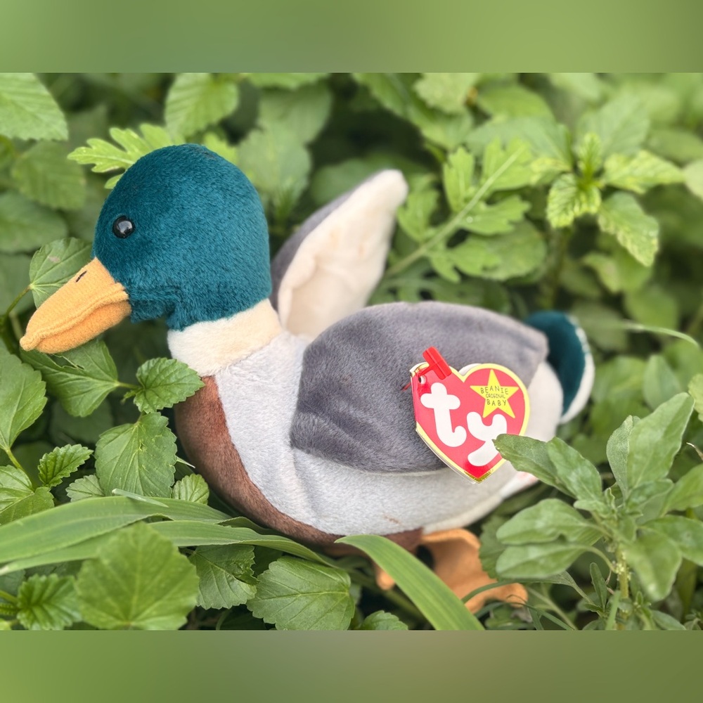 Ty Beanie Babies Green and Brown Duck Plush